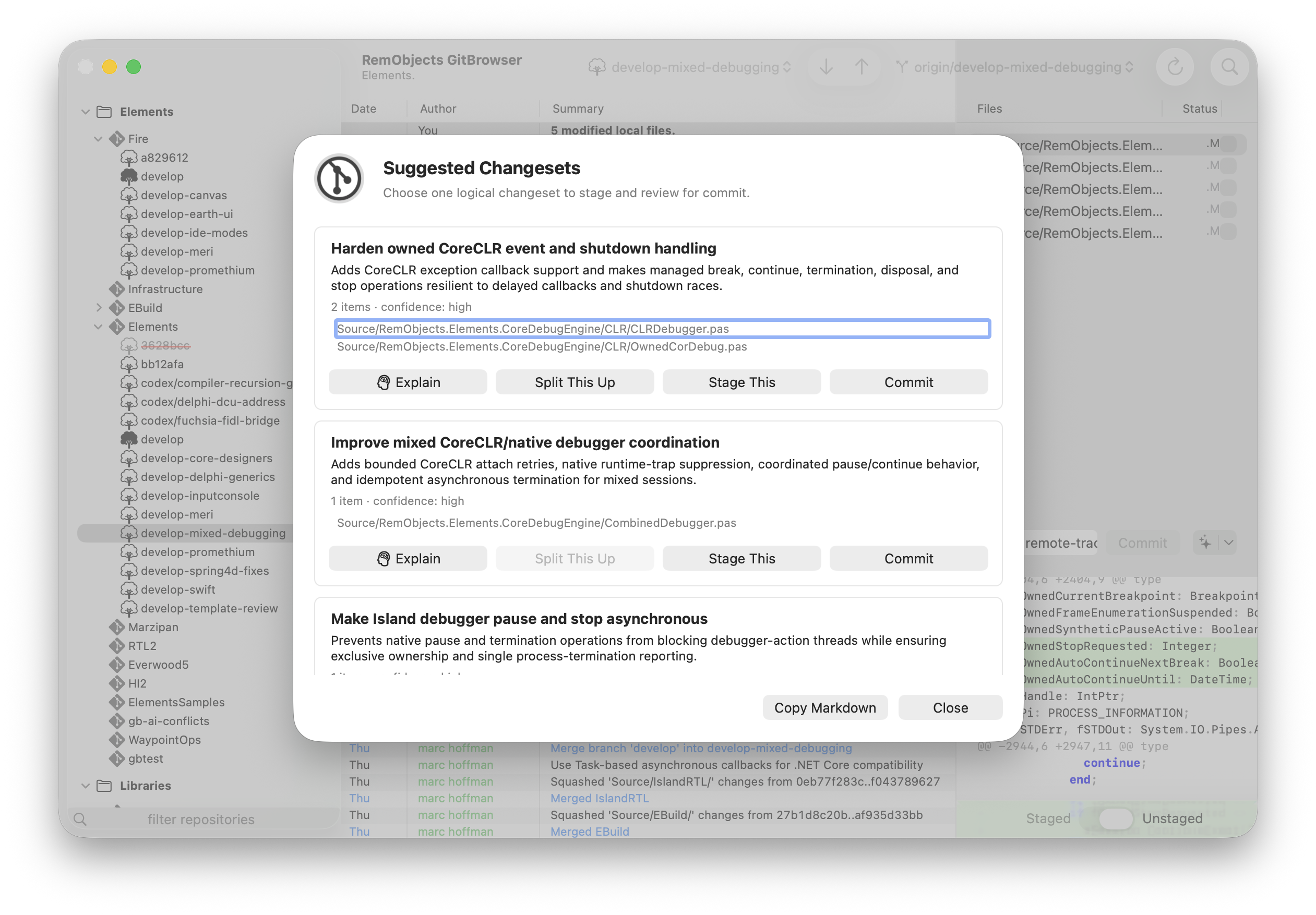 GitBrowser Change Set Analysis