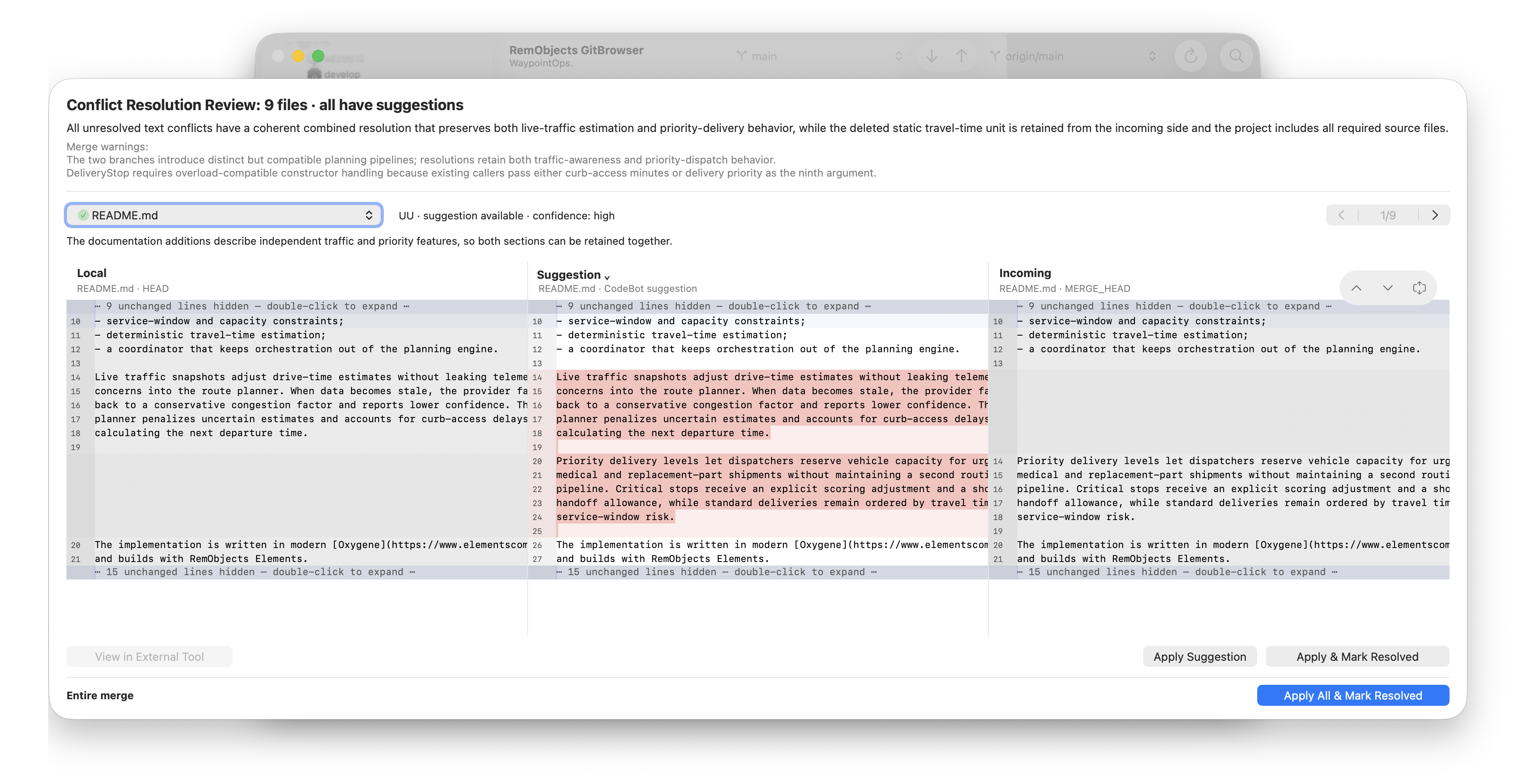 GitBrowser repository overview