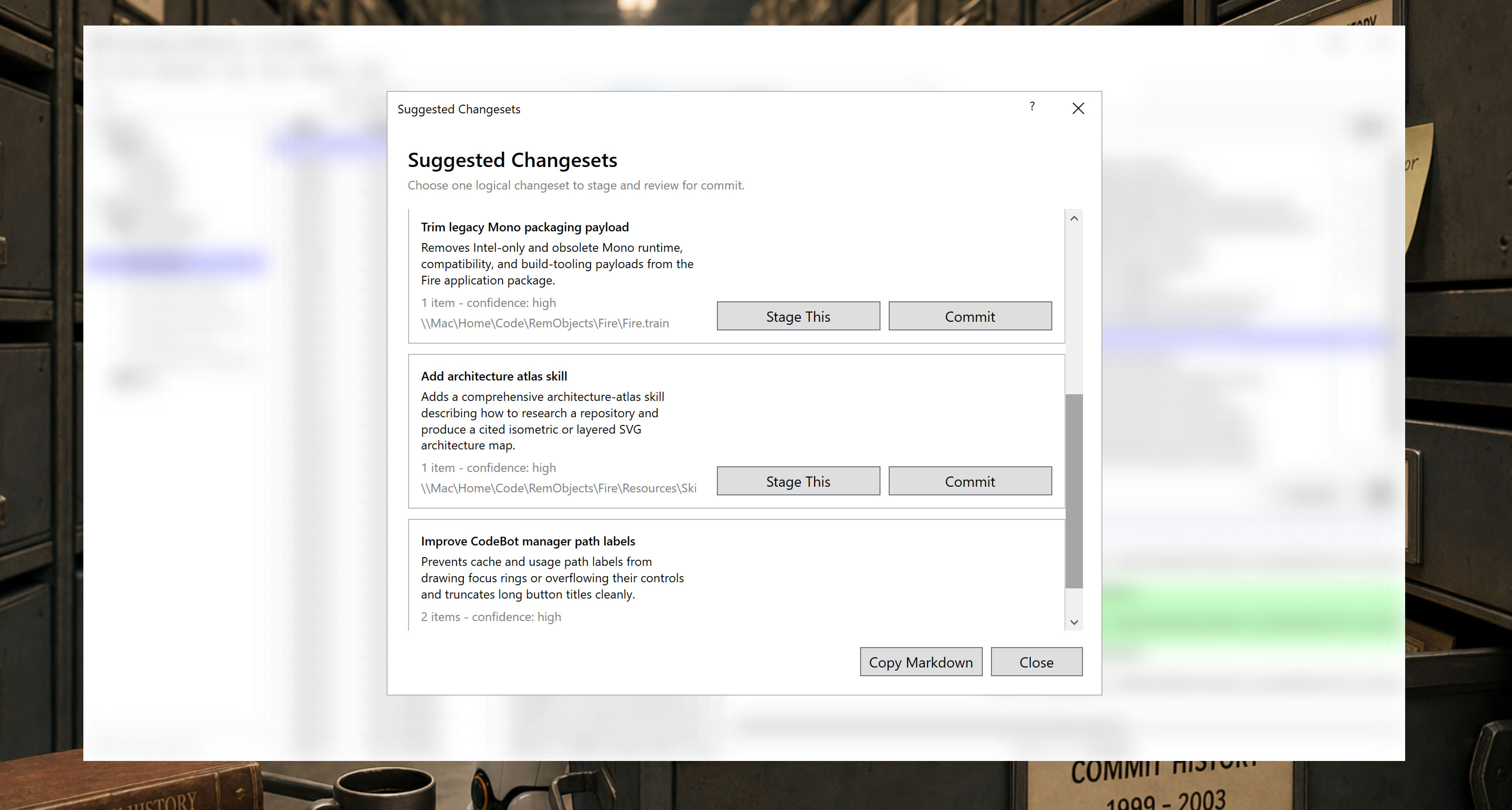 GitBrowser Change Set Analysis