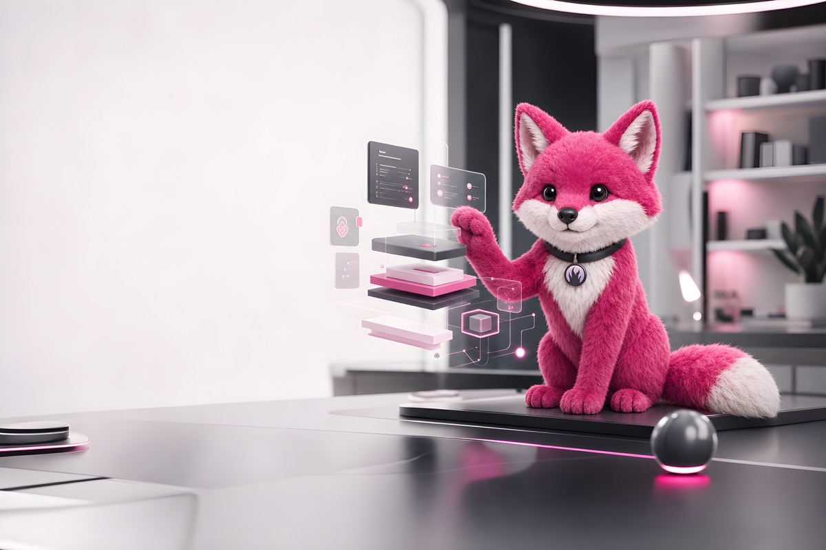 Fuchsia fox wallpaper preview